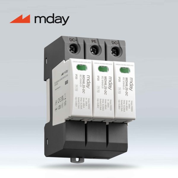 سرج ارستر 50 کیلوآمپر، 1000 ولت، 3 پل، برند Mday، مدل MDH6.25-DC1000 - تصویر 4