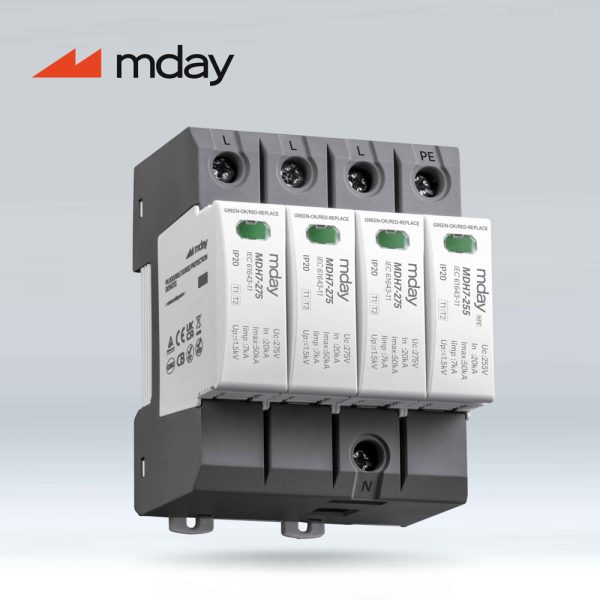 سرج ارستر 50 کیلوآمپر، 275 ولت، 4 پل، برند Mday، مدل MDH7-AC-3P+NPE - تصویر 4