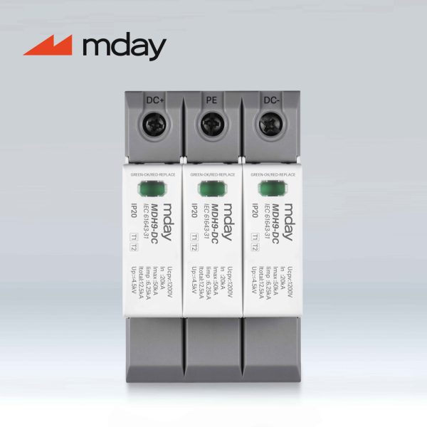 سرج ارستر 50 کیلوآمپر، 1200 ولت، 3 پل، برند Mday، مدل MDH9-DC1200