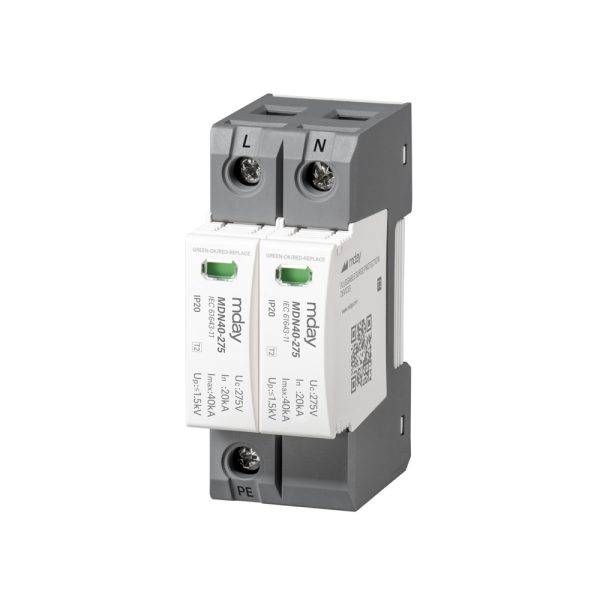 سرج ارستر 40 کیلوآمپر، 275 ولت، 2 پل، برند Mday، مدل MDN40-AC-2P - تصویر 4