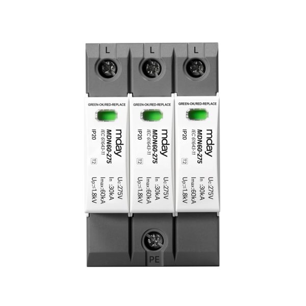 سرج ارستر 60 کیلوآمپر، 440 ولت، 3 پل، برند Mday، مدل MDN60-AC-3P