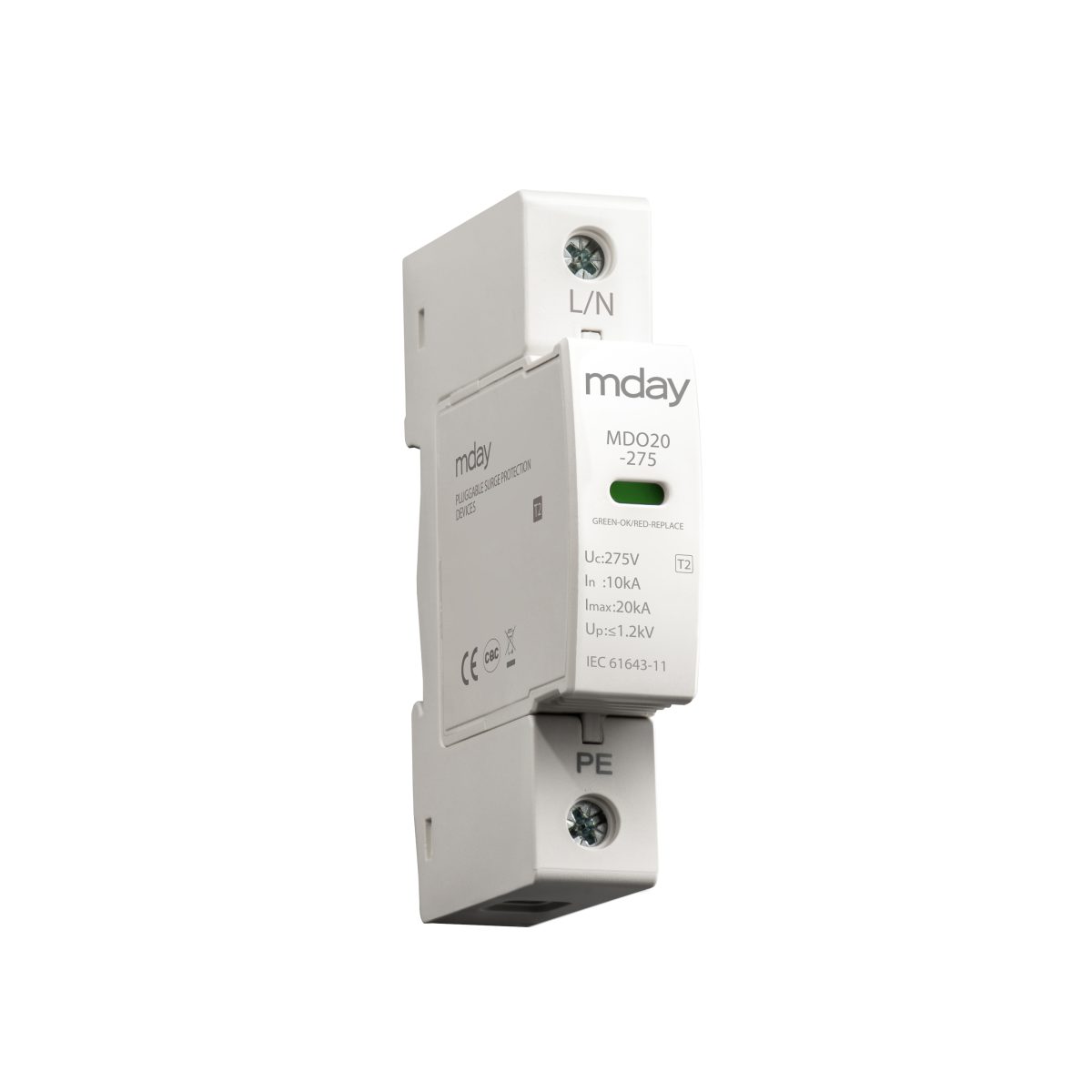 سرج ارستر 20 کیلوآمپر، 320 ولت، 1 پل، برند Mday، مدل Mdo20-Ac-1P - تصویر 3