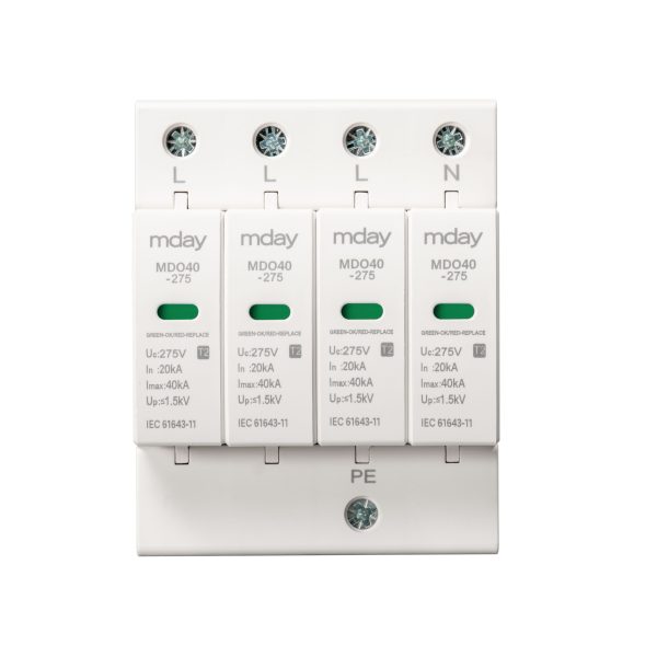 سرج ارستر 40 کیلوآمپر، 275 ولت، 4 پل، برند Mday، مدل MDO40-AC-4P