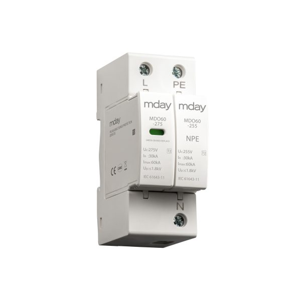 سرج ارستر 60 کیلوآمپر، 440 ولت، 2 پل، برند Mday، مدل MDO60-AC-1P+NPE - تصویر 3