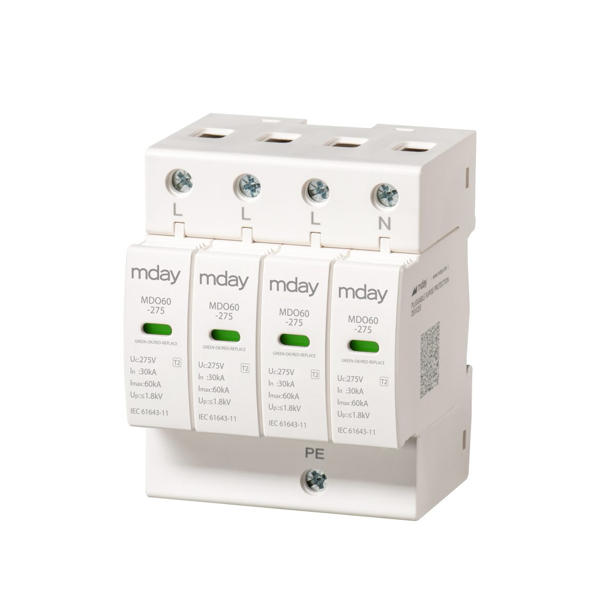 سرج ارستر 60 کیلوآمپر، 275 ولت، 4 پل، برند Mday، مدل Mdo60-Ac-4P - تصویر 3