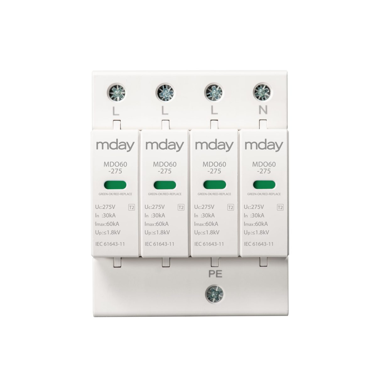 سرج ارستر 60 کیلوآمپر، 275 ولت، 4 پل، برند Mday، مدل Mdo60-Ac-4P - تصویر 4