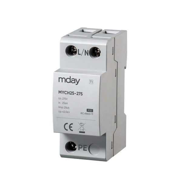 سرج ارستر 25 کیلوآمپر، 275 ولت، 1 پل، برند Mday، مدل MYCH25-AC-1P - تصویر 3