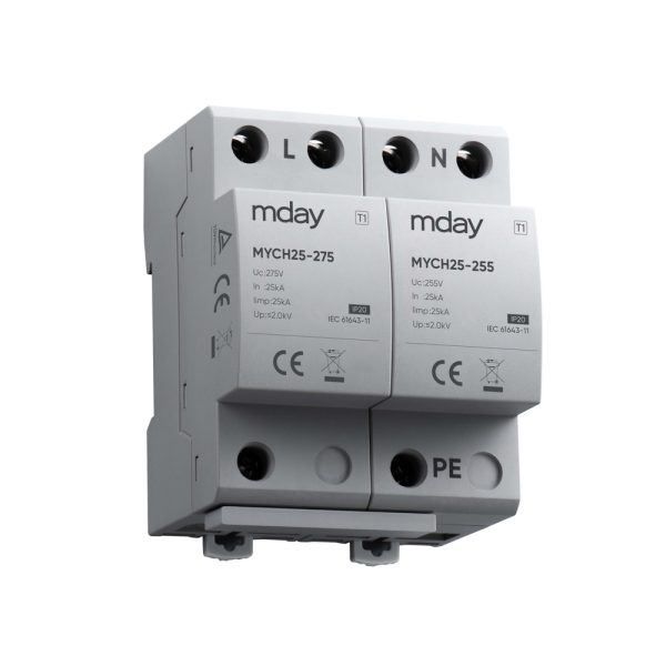 سرج ارستر 25 کیلوآمپر، 320 ولت، 2 پل، برند Mday، مدل MYCH25-AC-1P+NPE - تصویر 2