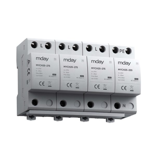 سرج ارستر 25 کیلوآمپر، 320 ولت، 4 پل، برند Mday، مدل MYCH25-AC-3P+NPE - تصویر 3