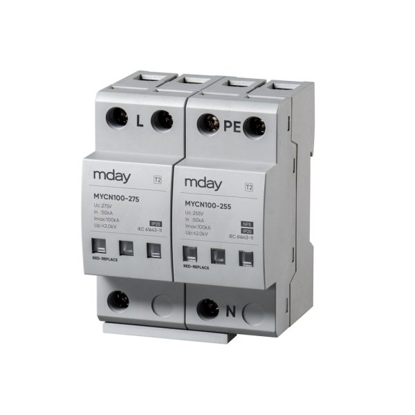 سرج ارستر 100 کیلوآمپر، 440 ولت، 2 پل، برند Mday، مدل MYCN100-AC-1P+NPE - تصویر 4