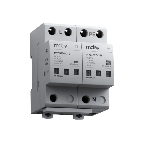 سرج ارستر 120 کیلوآمپر، 275 ولت، 2 پل، برند Mday، مدل MYCN120-AC-1P+NPE - تصویر 4