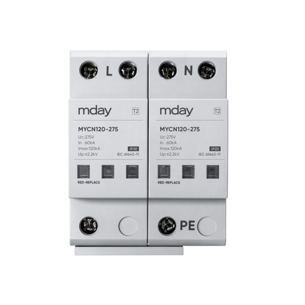 سرج ارستر 120 کیلوآمپر، 385 ولت، 2 پل، برند Mday، مدل MYCN120-AC-2P