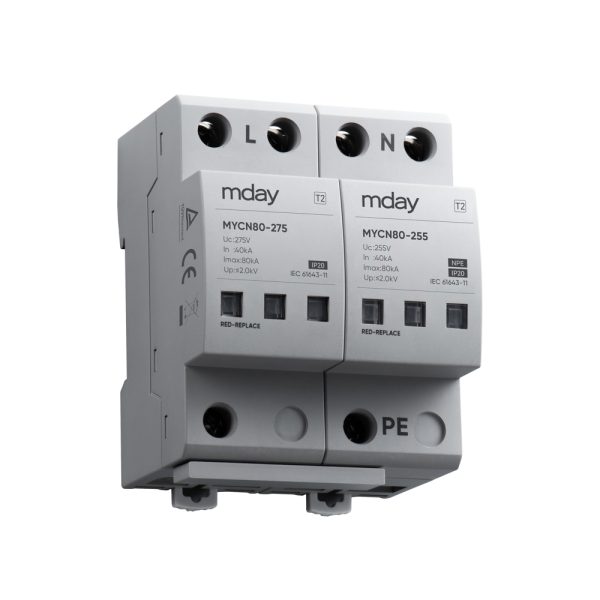 سرج ارستر 80 کیلوآمپر، 320 ولت، 2 پل، برند Mday، مدل MYCN80-AC-1P+NPE - تصویر 3